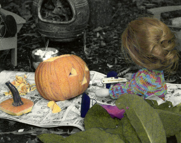 wooden doll Carving Pumpkin