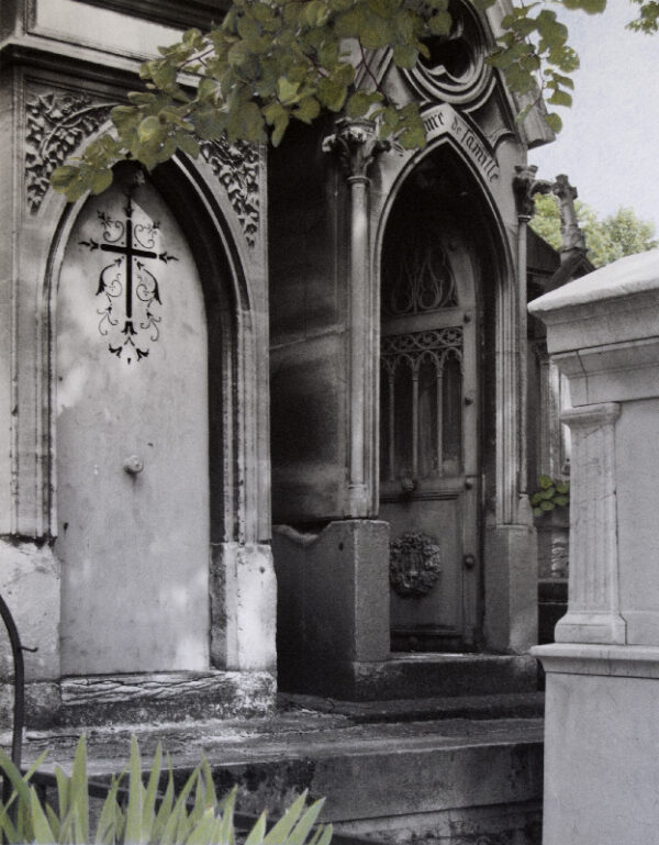 tombs in the Pere Lachaise Cemetery, Paris France