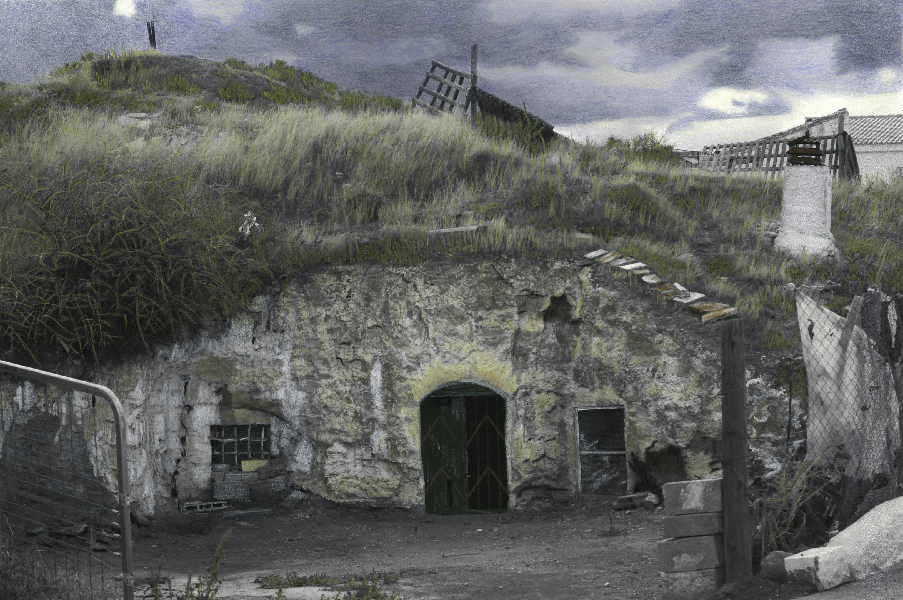 cave house under the hill in Gaudix Spain