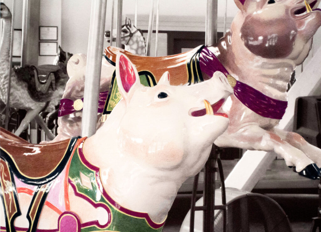 pig carousel animals