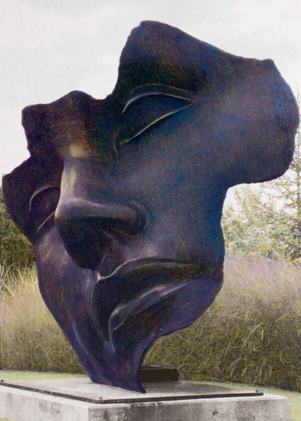 face sculpture by Igor Mitoraj is at the Frederik Meijer Gardens