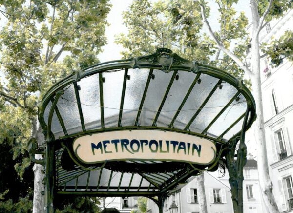 The Metropolitain entryway over Paris metro