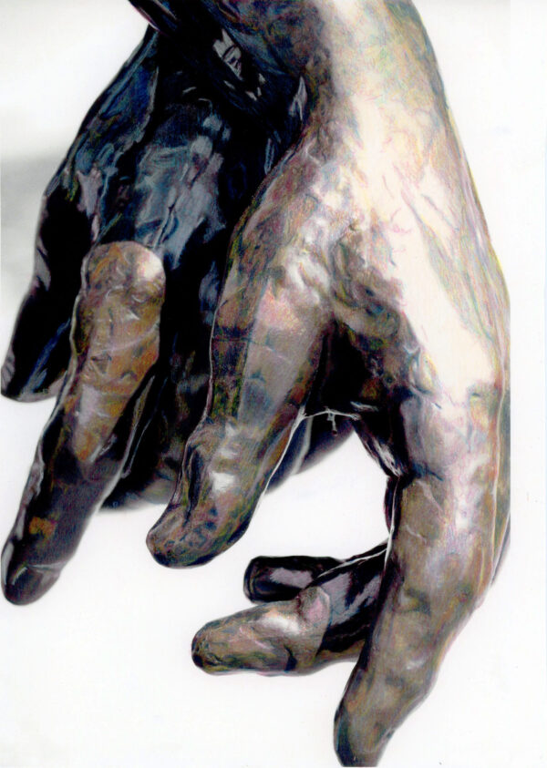 The hands from the Three Shades by Rodin at the NC Museum of Art